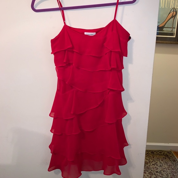 Calvin Klein Dresses & Skirts - NEW CONDITION Calvin Klein Red Dress